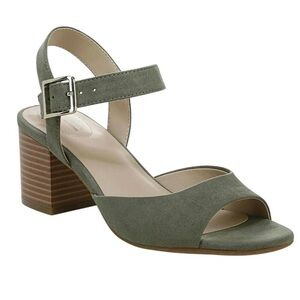 Giani Bernini Green Suede Block Heel Sandals